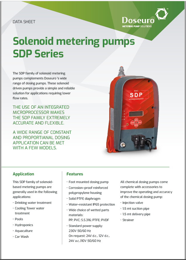 Solenoid metering pumps SDP